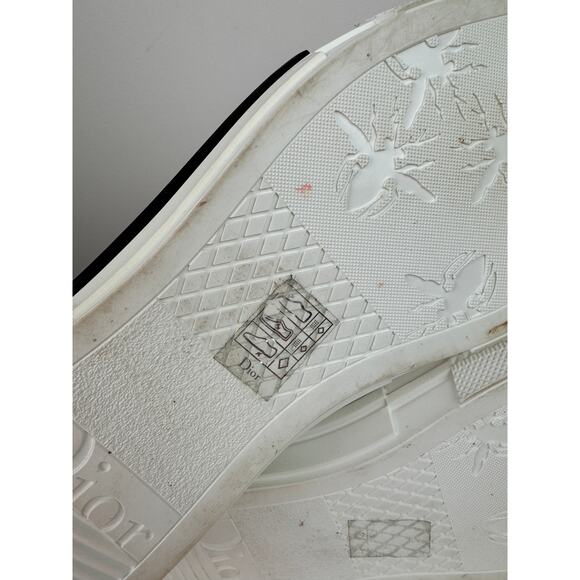 Christian DIOR B23 Blue White Oblique Canvas Lace Up Hi Top Sneakers Men Size 41 main image 7